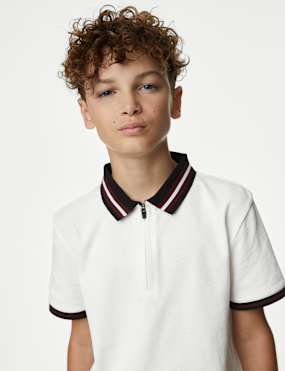 white polo shirt m&s