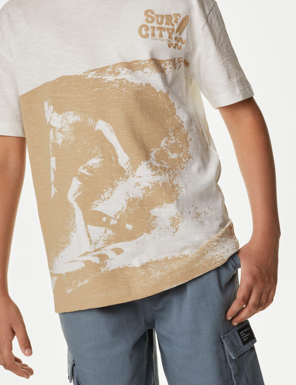 Pure Cotton Surf Print T-Shirt (6-16 Yrs) image 2
