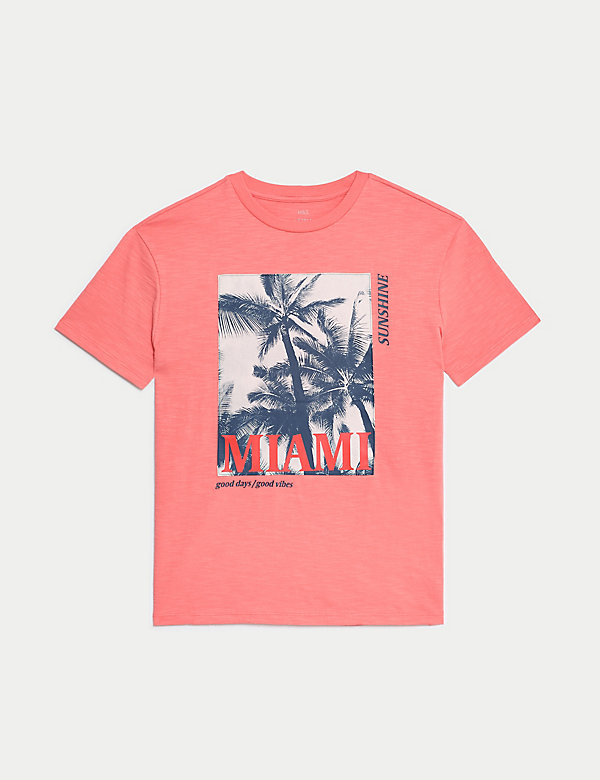 Pure Cotton Miami T-shirt (6-16 Yrs) - NO