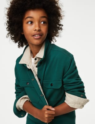 

Boys M&S Collection Cotton Rich Overshirt (6-16 Yrs) - Dark Green, Dark Green