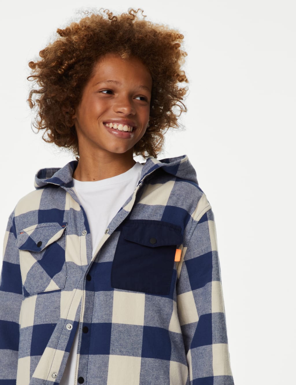 2pc Pure Cotton Checked Shirt & T-Shirt (6-16 Yrs) image 3