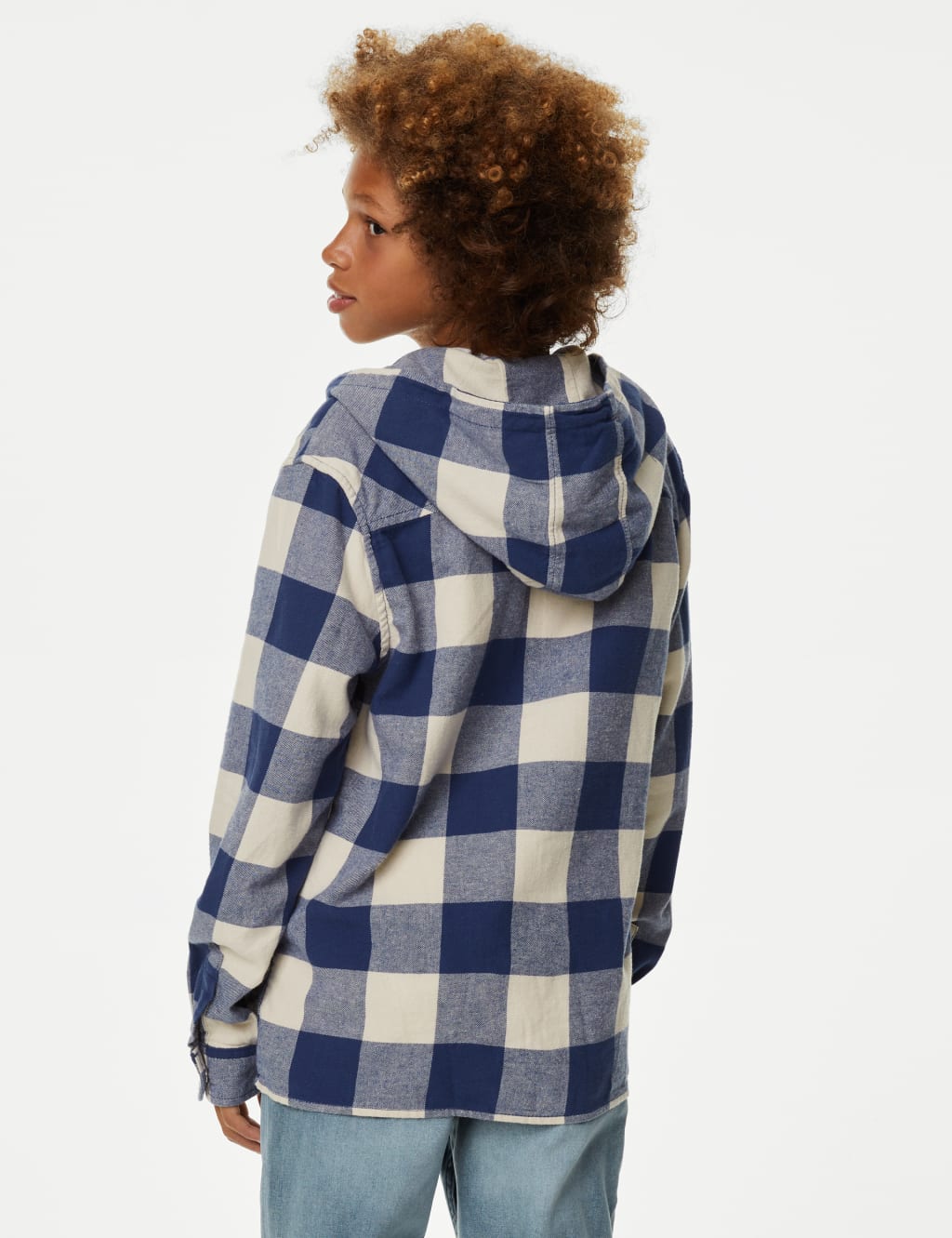 2pc Pure Cotton Checked Shirt & T-Shirt (6-16 Yrs) image 5