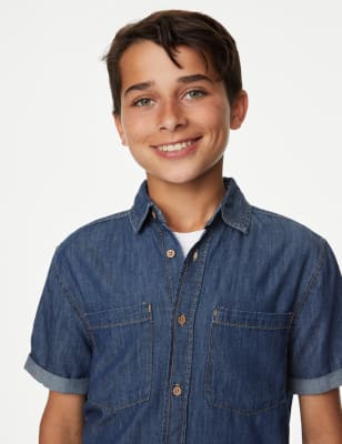 Pure Cotton Denim Shirt (6-16 Yrs)