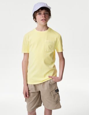 Pure Cotton Garment Dyed T-Shirt (6-16 Yrs) - UA