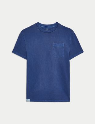 

Boys M&S Collection Pure Cotton Garment Dyed T-Shirt (6-16 Yrs) - Indigo, Indigo