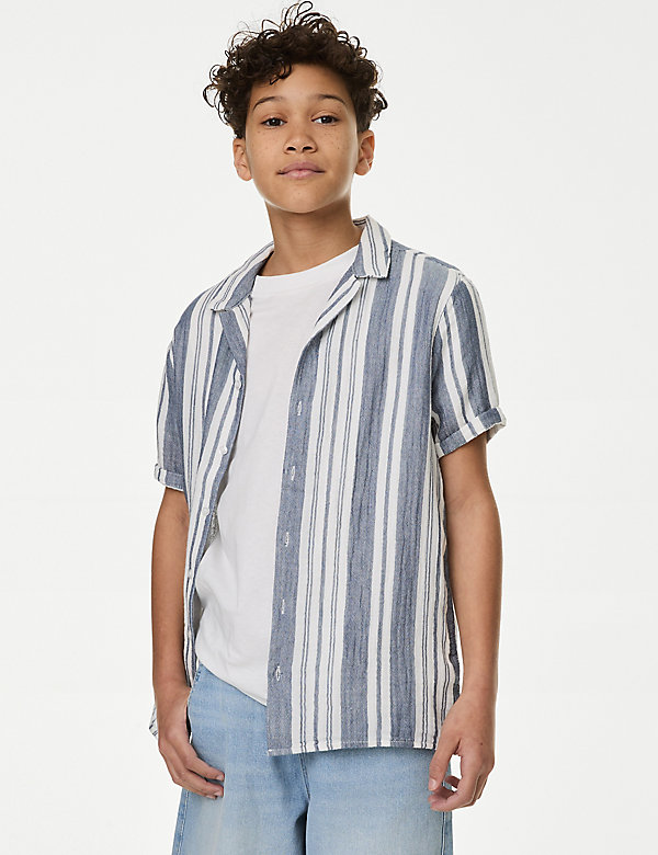 Pure Cotton Shirt & T-Shirt Set (6-16 Yrs) - US