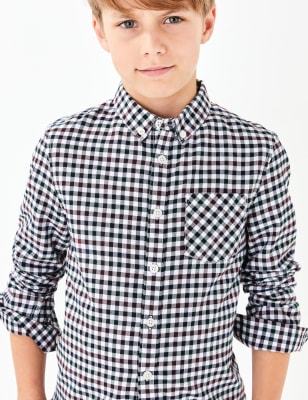 Chemise 100&nbsp;% coton &agrave; carreaux (du 3 au 16&nbsp;ans)