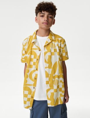 

Boys M&S Collection 2pc Pure Cotton Shirt and T-Shirt (6-16 Yrs) - Mustard, Mustard