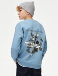 Katoenrijke Minecraft™-sweater (6-16 jaar)