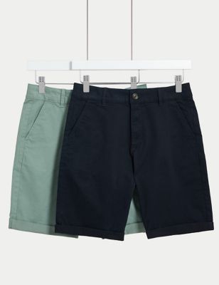 2pk Cotton Rich Chino Shorts (6-16 Yrs)