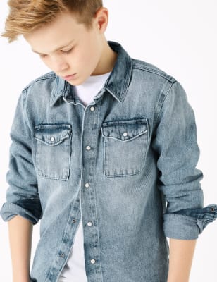 Ensemble 2 Pieces Chemise En Jean Et T Shirt Du 6 Au 16 Ans