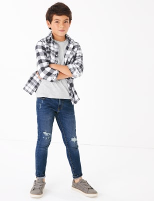 T-shirt et chemise &agrave; carreaux (du 3&nbsp;au 16&nbsp;ans)