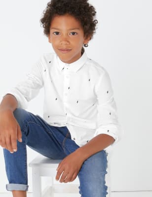 Chemise en coton &agrave; imprim&eacute; &eacute;clair (du 3 au 16&nbsp;ans)