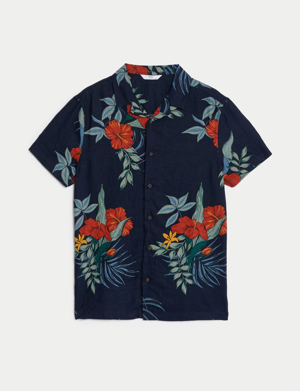 Linen Blend Floral Shirt (6-16 Yrs) image 2