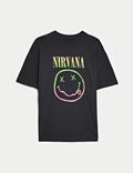 Puur katoenen T-shirt met Nirvana™-motief (6-16 jaar)