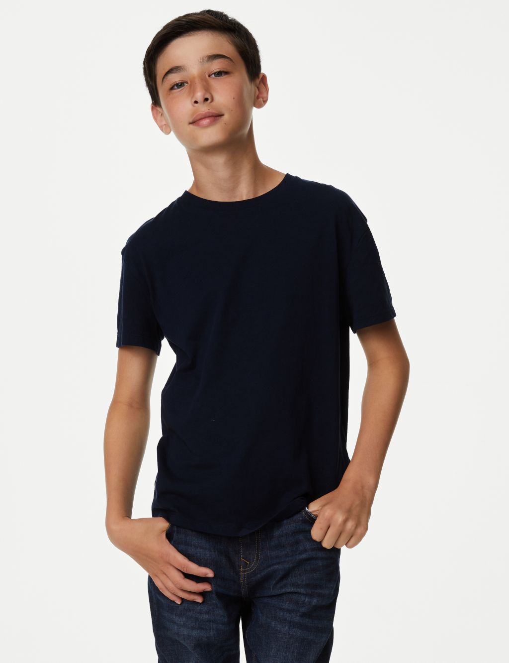 2pc Pure Cotton Checked Shirt and T-Shirt (6-16 Yrs) image 4