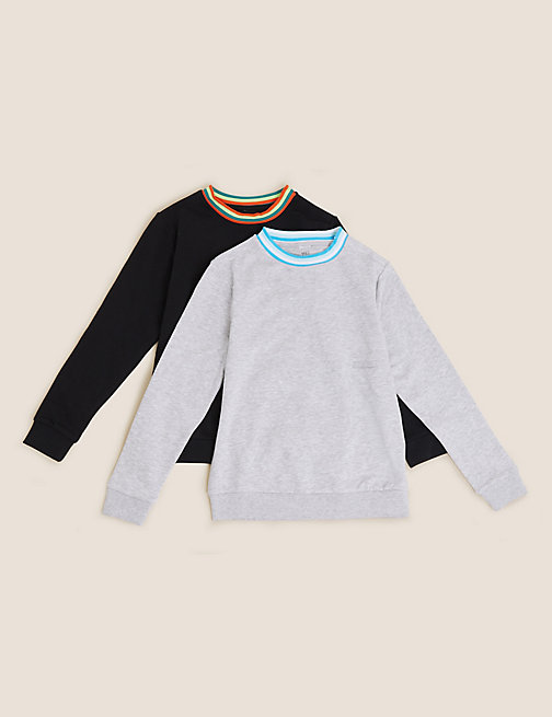 Marks And Spencer Boys M&S Collection 2pk Adaptive Sweatshirts (2-16 Yrs) - Multi, Multi