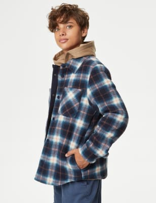 Fleece Check Overshirt (6-16 Yrs)