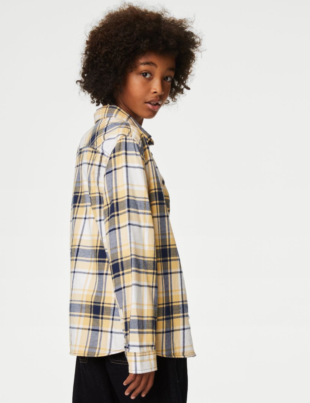 2pc Pure Cotton Checked Shirt and T-Shirt (6-16 Yrs) image 4