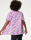 Conjunto de 2 piezas de camiseta y camisa de algodón con estampado de tiburones (6-16&nbsp;años)