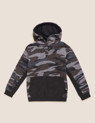 

Boys M&S Collection Adaptive Camouflage Hoodie (2-16 Yrs) - Black Mix, Black Mix