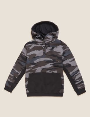 

Boys M&S Collection Adaptive Camouflage Hoodie (2-16 Yrs) - Black Mix, Black Mix