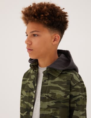 

Boys M&S Collection 2pc Cotton Rich Camouflage Shirt & T-Shirt Set (6-16 Yrs) - Khaki, Khaki