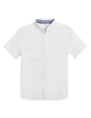 

M&S Collection Camisa Oxford 100% algodón (6-16 años) - White, White