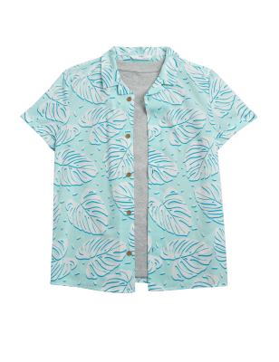 

Boys M&S Collection 2pc Cotton Rich Shirt & T-Shirt Set (6-16 Yrs) - Blue Mix, Blue Mix