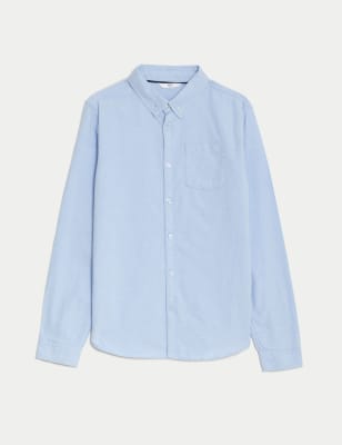 

Boys M&S Collection Pure Cotton Oxford Shirt (6-16 Yrs) - Blue, Blue