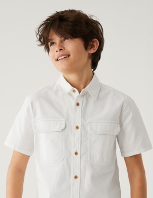 

Boys M&S Collection Pure Cotton Shirt (6-16 Yrs) - White, White