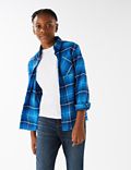 2pc Pure Cotton Checked Shirt and T-Shirt