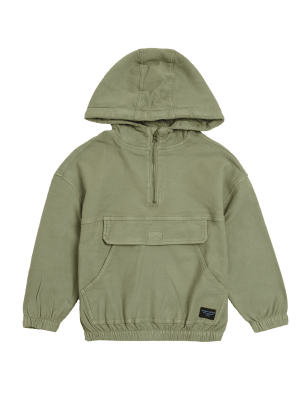 

Boys M&S Collection Cotton Rich Hoodie (6-16 Yrs) - Khaki, Khaki