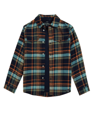 

Boys M&S Collection Pure Cotton Checked Shirt (6-16 Yrs) - Multi, Multi