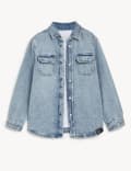 2pc Pure Cotton Shirt with T-Shirt
