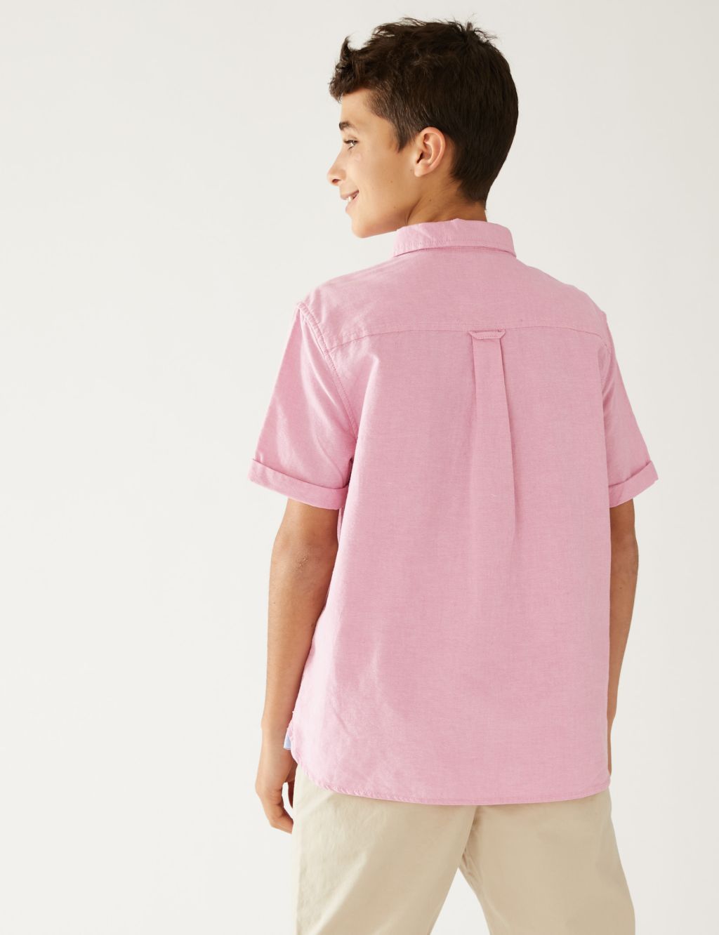 Pure Cotton Plain Shirt (6-16 Yrs) image 3