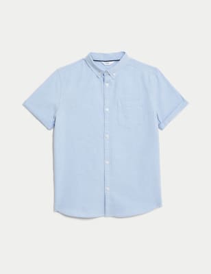 Pure Cotton Plain Shirt (6-16 Yrs)