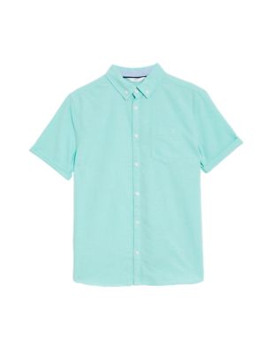

Boys Pure Cotton Plain Shirt (6-16 Yrs) - Mint, Mint