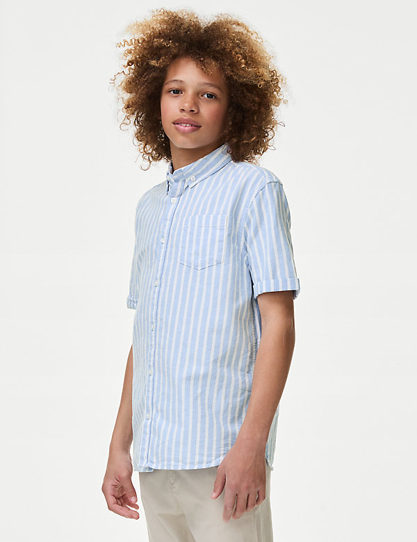Ριγέ πουκάμισο από 100% βαμβάκι (6-16 ετών) - GR
