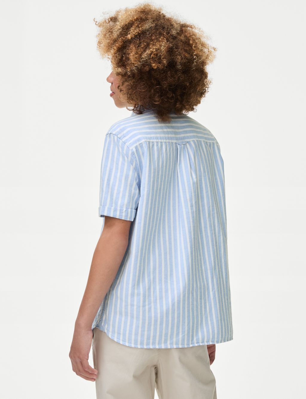 Pure Cotton Striped Shirt (6-16 Yrs) image 4
