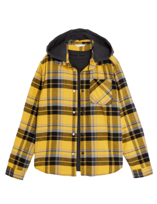 

Boys M&S Collection 2pc Pure Cotton Checked Shirt and T-Shirt (6-16 Yrs) - Dark Gold, Dark Gold