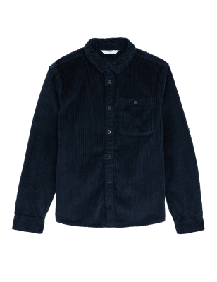 

Boys M&S Collection Pure Cotton Cord Shirt (6-16 Yrs) - Navy, Navy