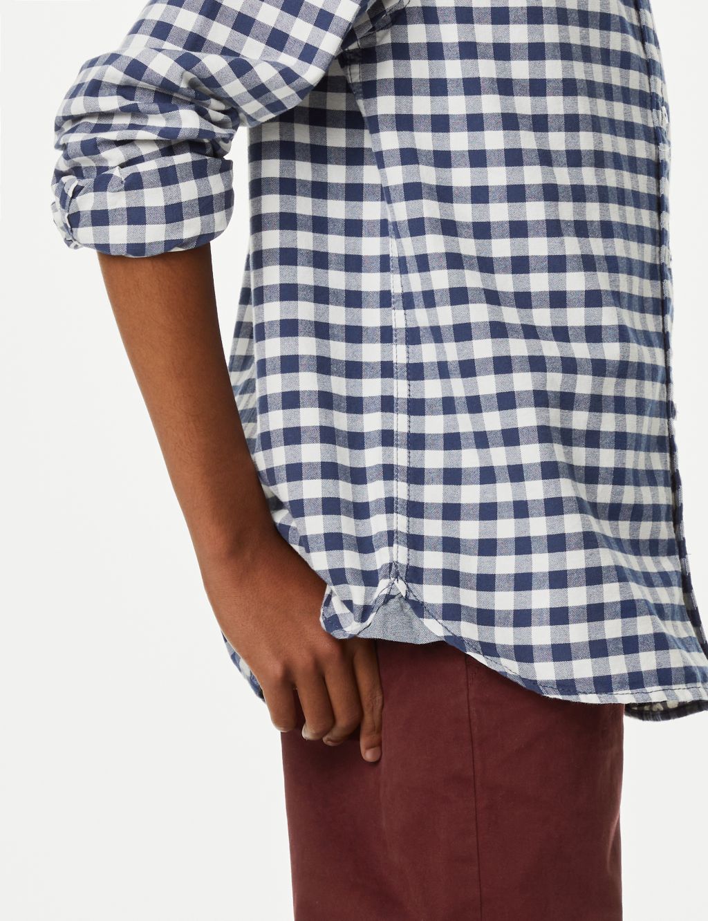Pure Cotton Checked Oxford Shirt (6-16 Yrs) image 4