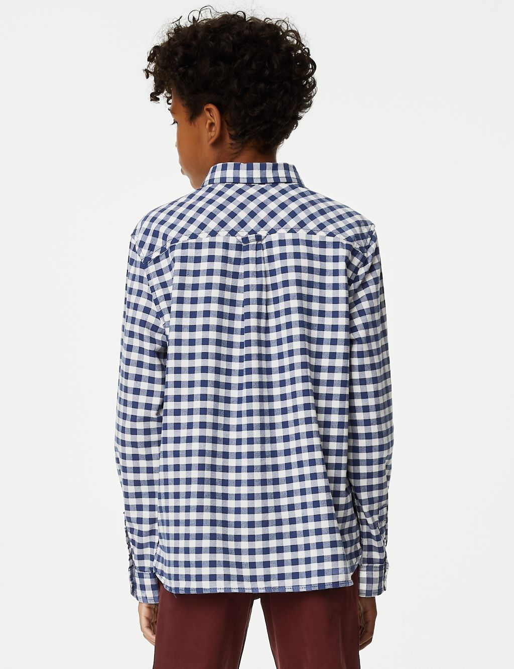 Pure Cotton Checked Oxford Shirt (6-16 Yrs) image 5