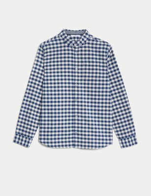 Pure Cotton Checked Oxford Shirt (6-16 Yrs)