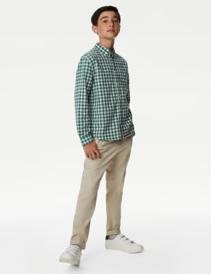 

Boys M&S Collection Pure Cotton Checked Oxford Shirt (6-16 Yrs) - Green Mix, Green Mix