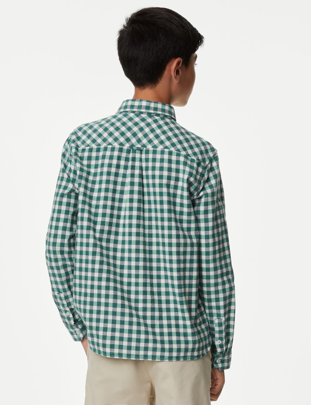 Pure Cotton Checked Oxford Shirt (6-16 Yrs) image 4