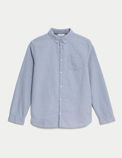 Pure Cotton Checked Oxford Shirt (6-16 Yrs)