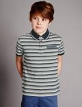 Pure Cotton Striped Polo Shirt (5-14 Years)