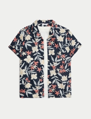 2pc Cotton Rich Floral Shirt & T-Shirt Set (6-16 Yrs)